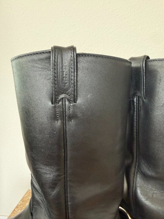 Boulet Black Leather Engineer Boots Made in Canada Men\'s 8 Motorcycle Biker main image 15